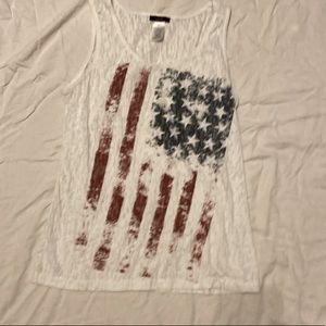 American flag tank top